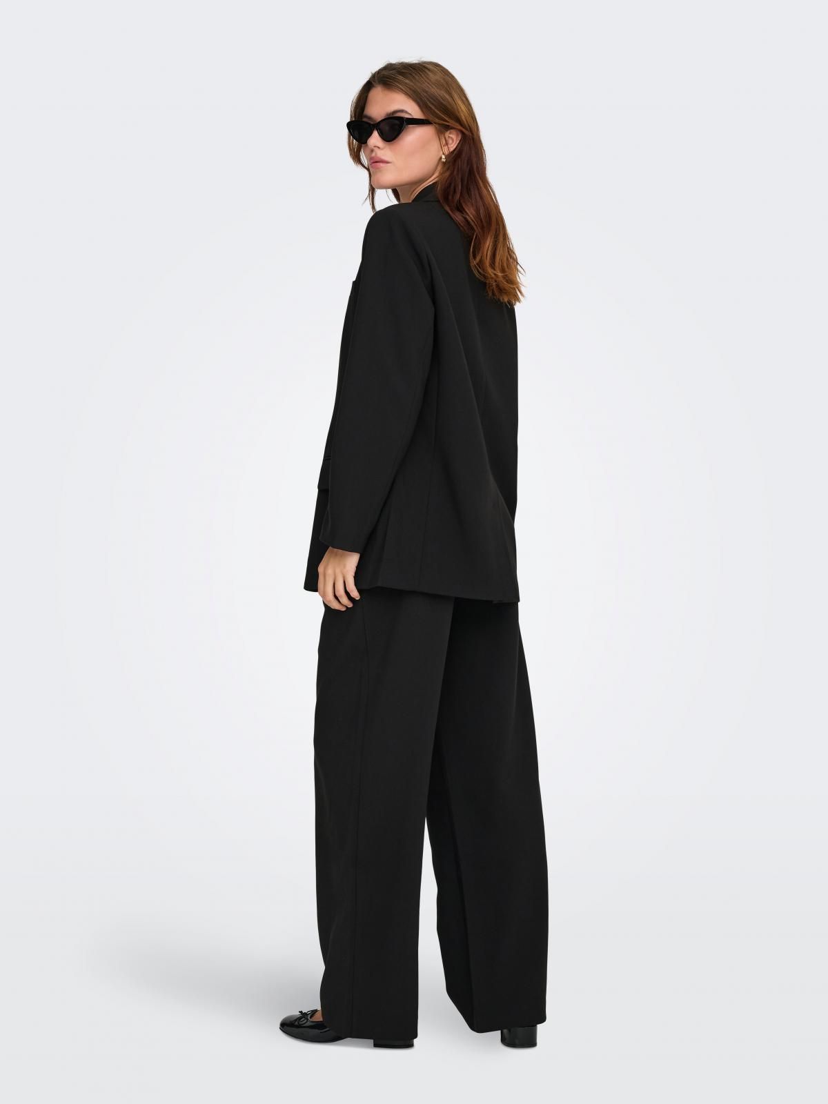 온리 오버사이즈 테일러드 블랙 블레이저 15371106_2161 BLACK / BLACK - 상세 이미지 2