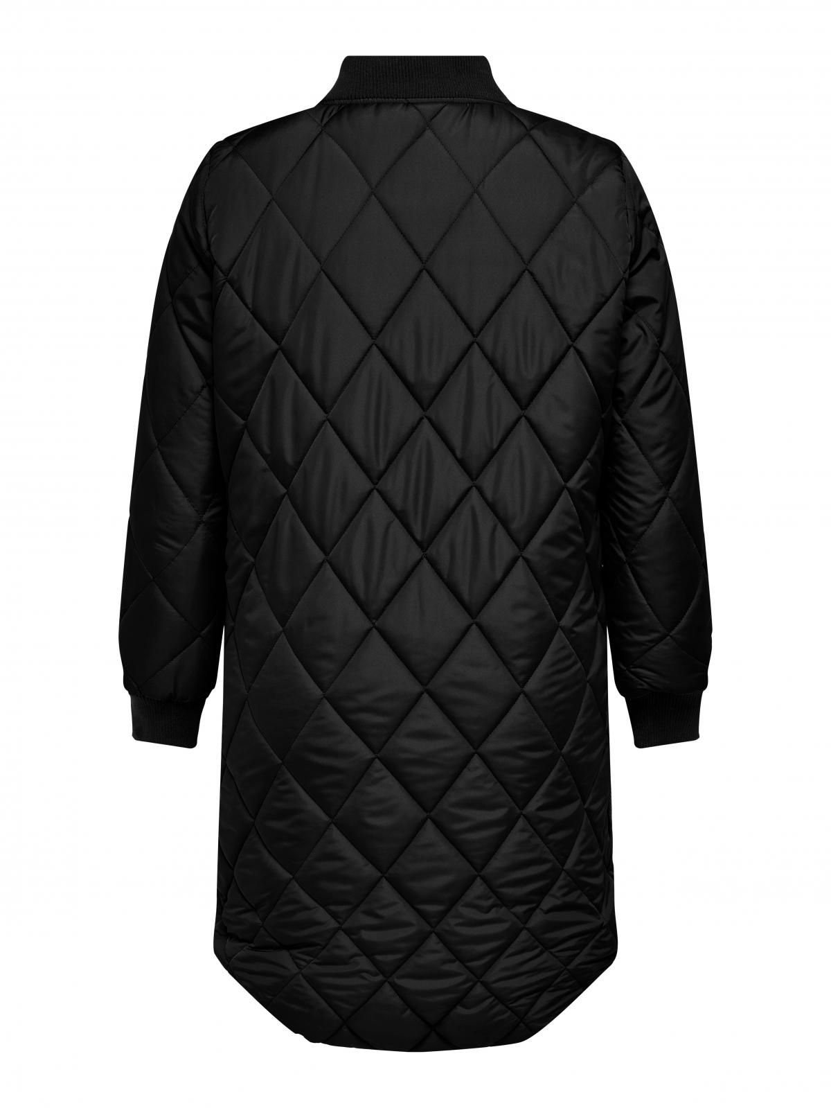 온리 롱 퀼팅 라운드넥 자켓 빅사이즈 15237689_2161 BLACK / BLACK - 상세 이미지 4