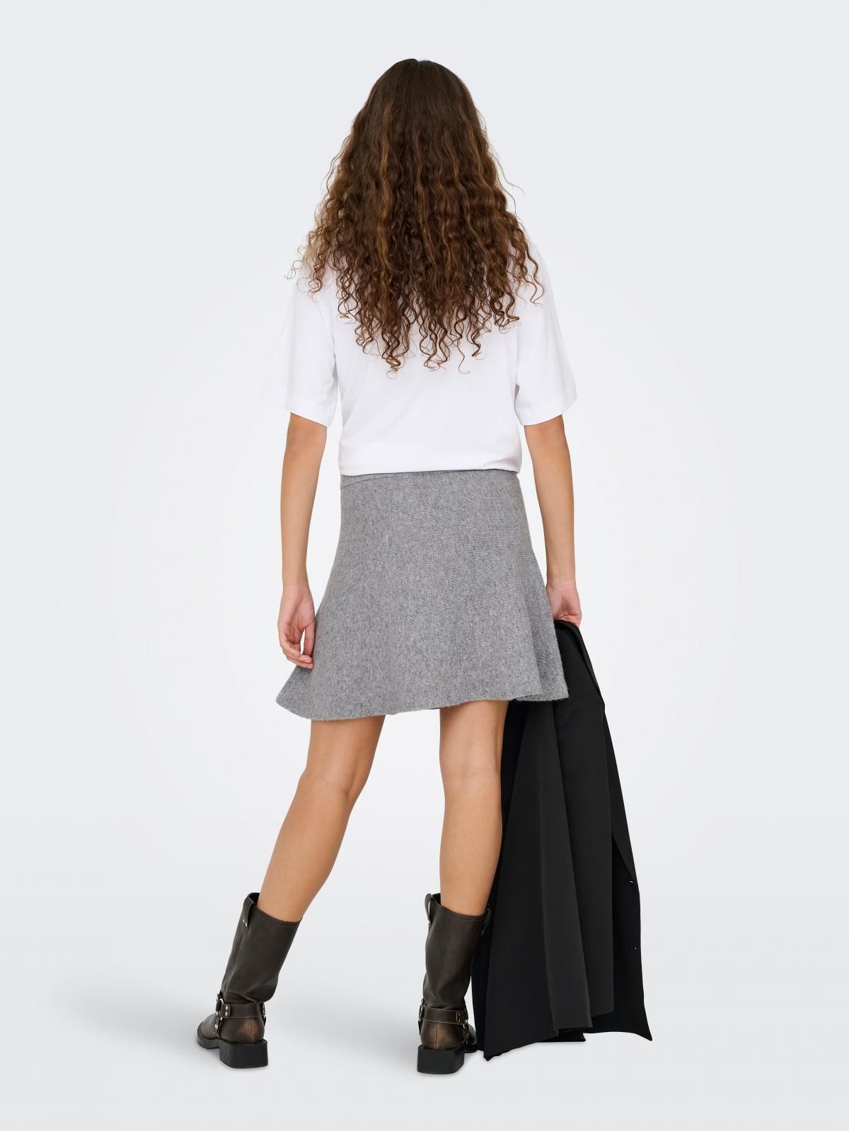제이디와이 A라인 니트 미니 스커트 15351670_2382 GREY / MEDIUM GREY MELANGE - 상세 이미지 2