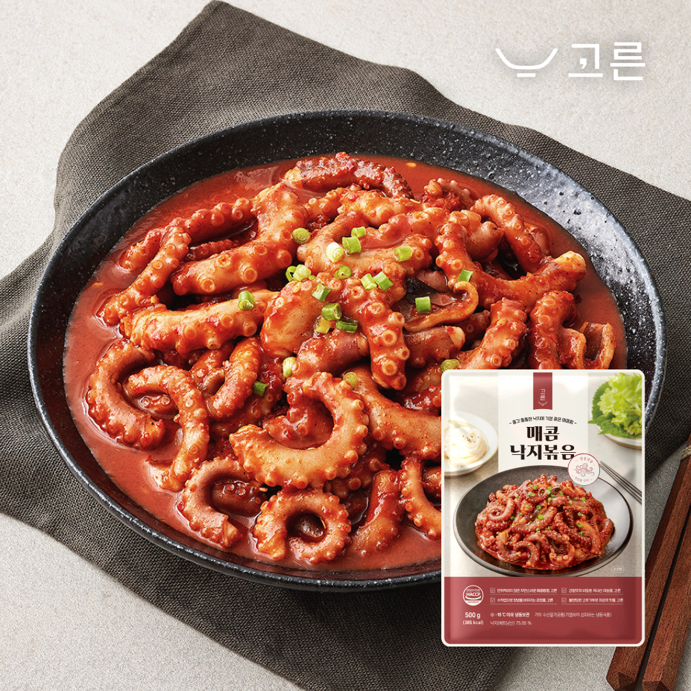 고른 매콤 낙지볶음 500g, 냉동 수제 낙지덮밥 맛집 - 메인 이미지