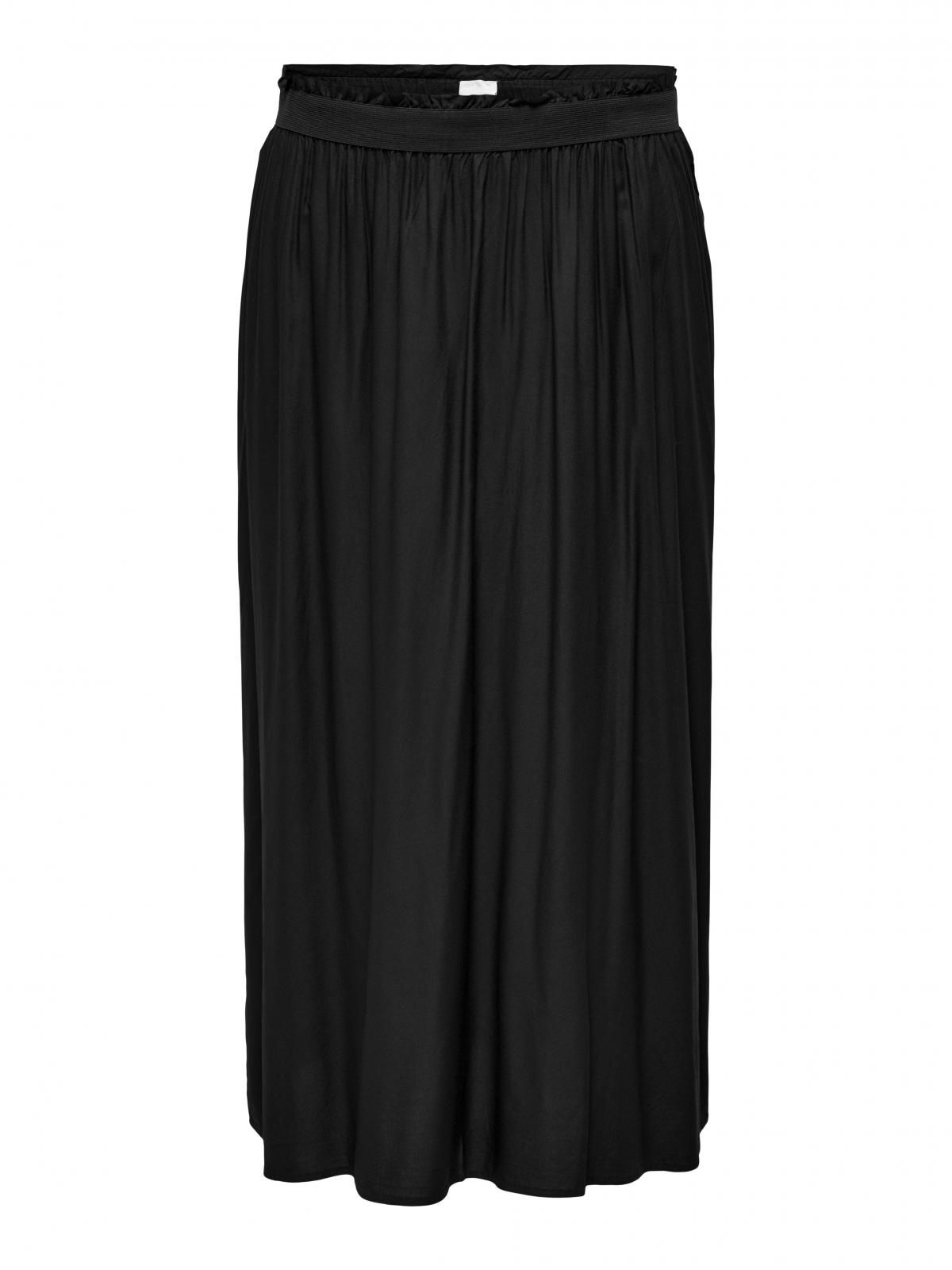 온리 빅사이즈 밴딩 블랙 롱 스커트 15316019_2161 BLACK / BLACK - 상세 이미지 3