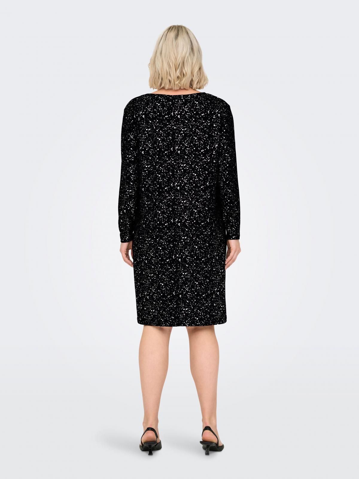 온리 글리터 V넥 미니 원피스 15354935_2161_1208896 BLACK / BLACK - 상세 이미지 2