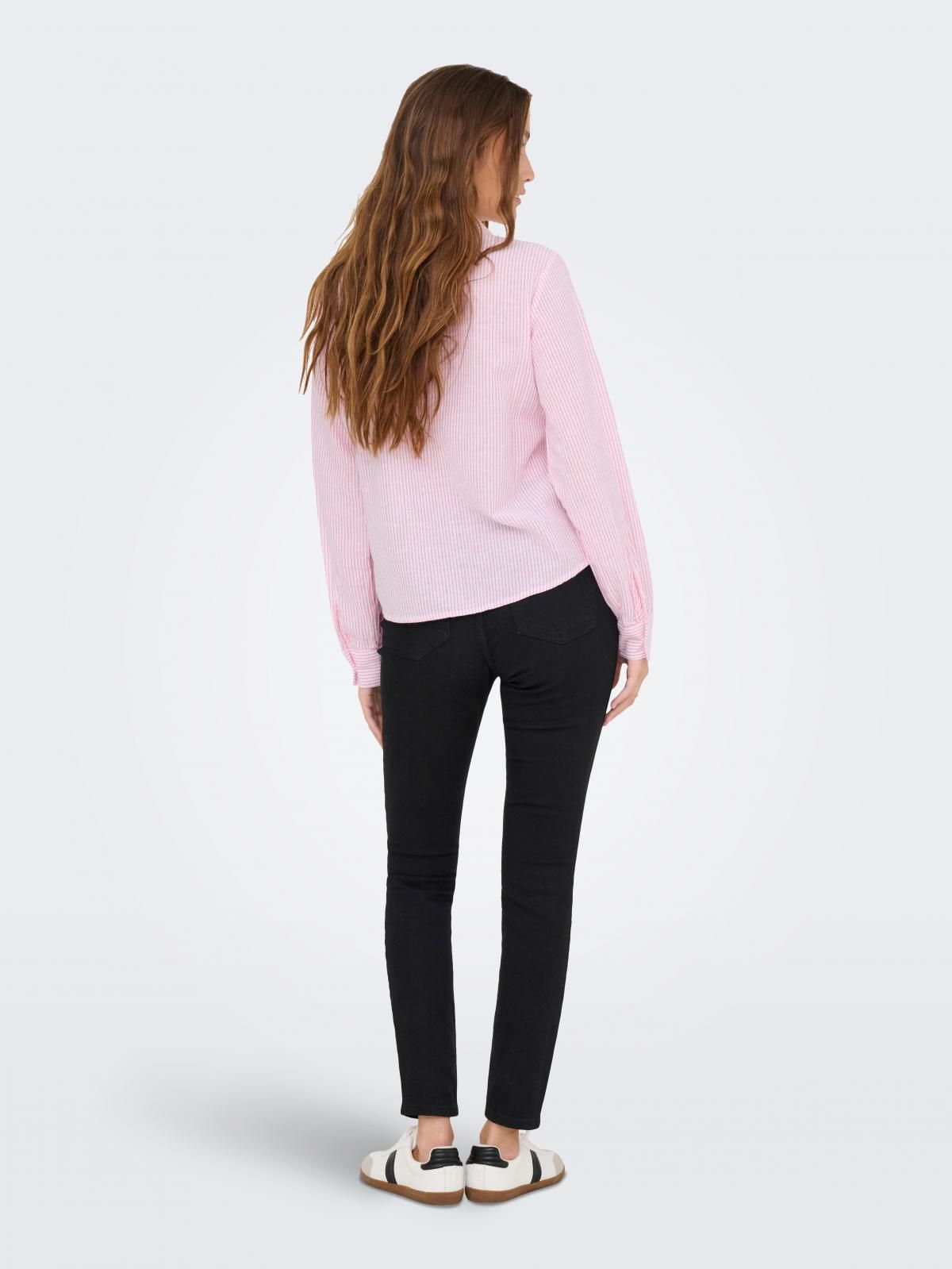 온리 자수 스트라이프 긴팔 셔츠 15368794_808_1252453 PURPLE / PINK LADY - 상세 이미지 2