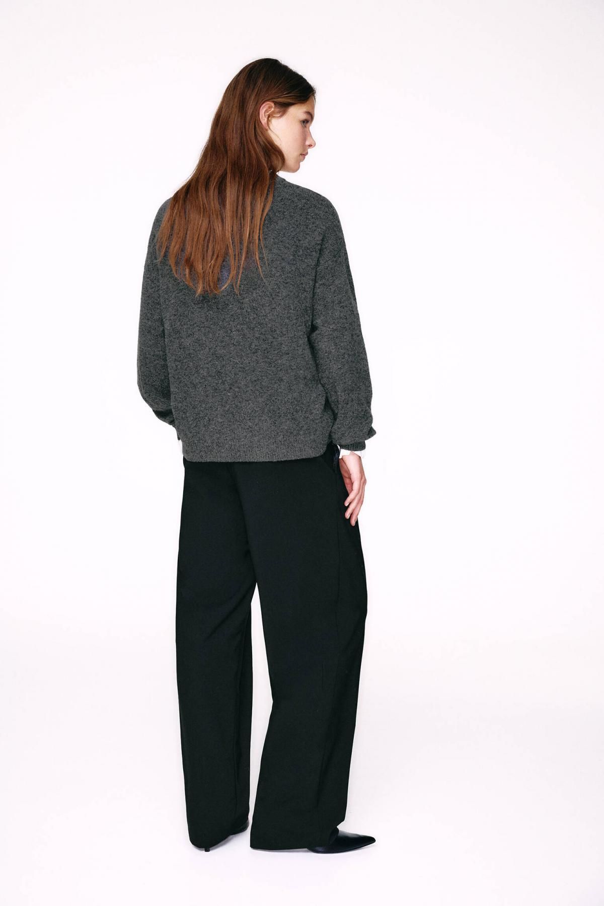 풀앤베어 소프트 라운드넥 니트 스웨터 7550/305 ANTHRACITE GREY - 상세 이미지 4