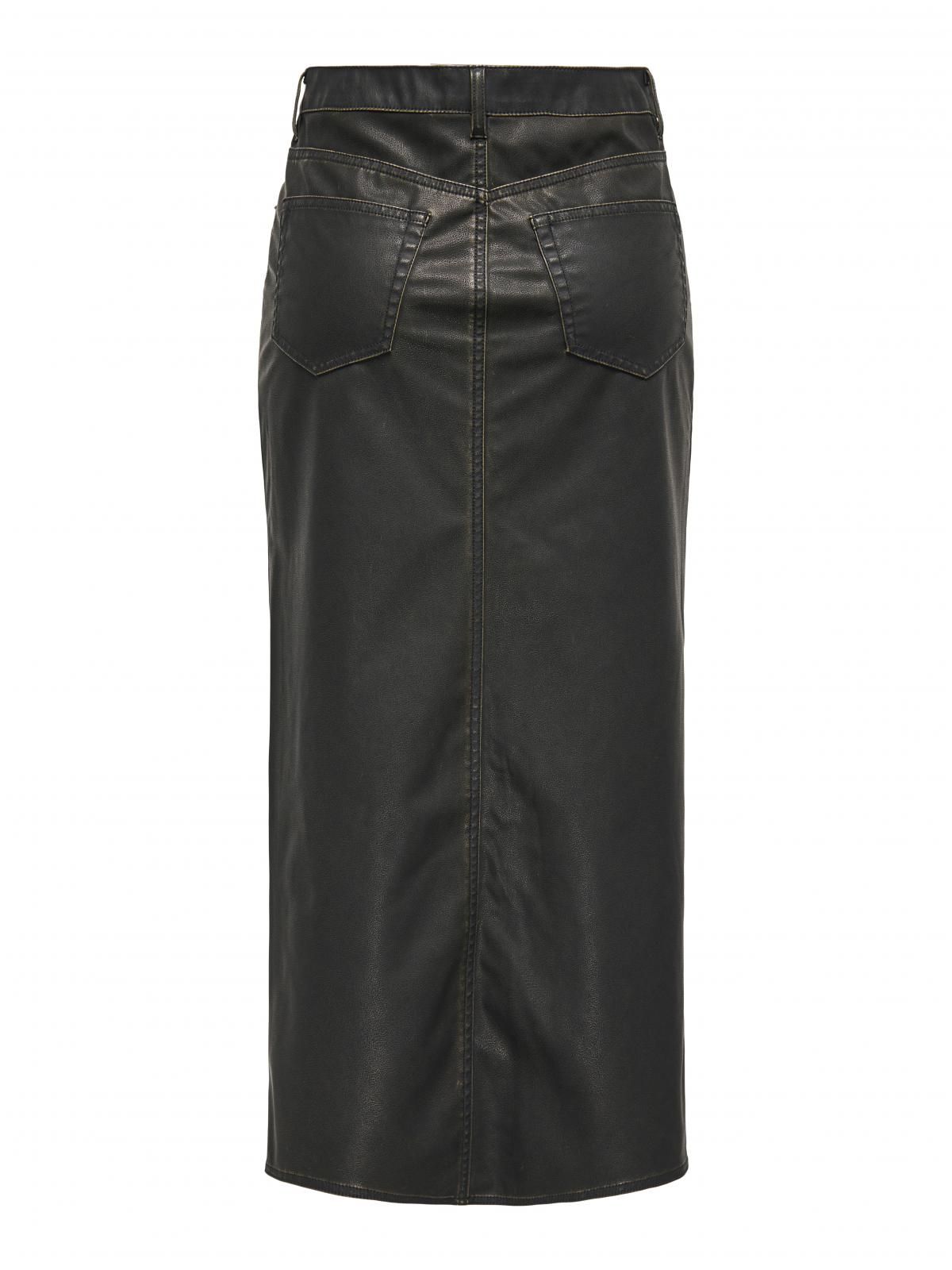 온리 하이웨이스트 슬릿 롱 스커트 15337736_2161_1152805 BLACK / BLACK - 상세 이미지 4