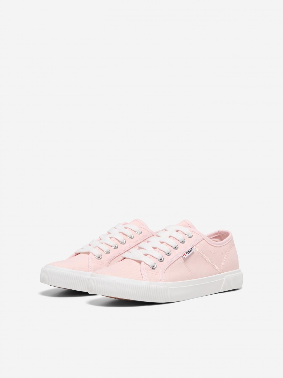 온리 베이직 캔버스 로우탑 스니커즈 15318098_845 ROSE / SILVER PINK - 상세 이미지 5