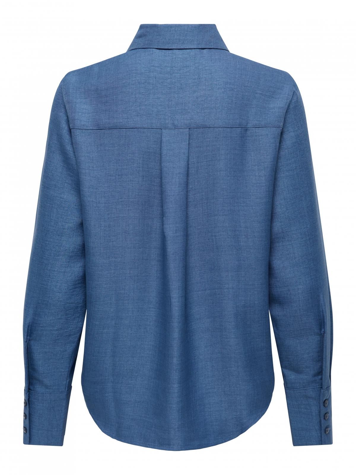온리 테크니컬 데님 긴팔 셔츠 15369949_2115_1259812 BLUE / MEDIUM BLUE DENIM - 상세 이미지 4