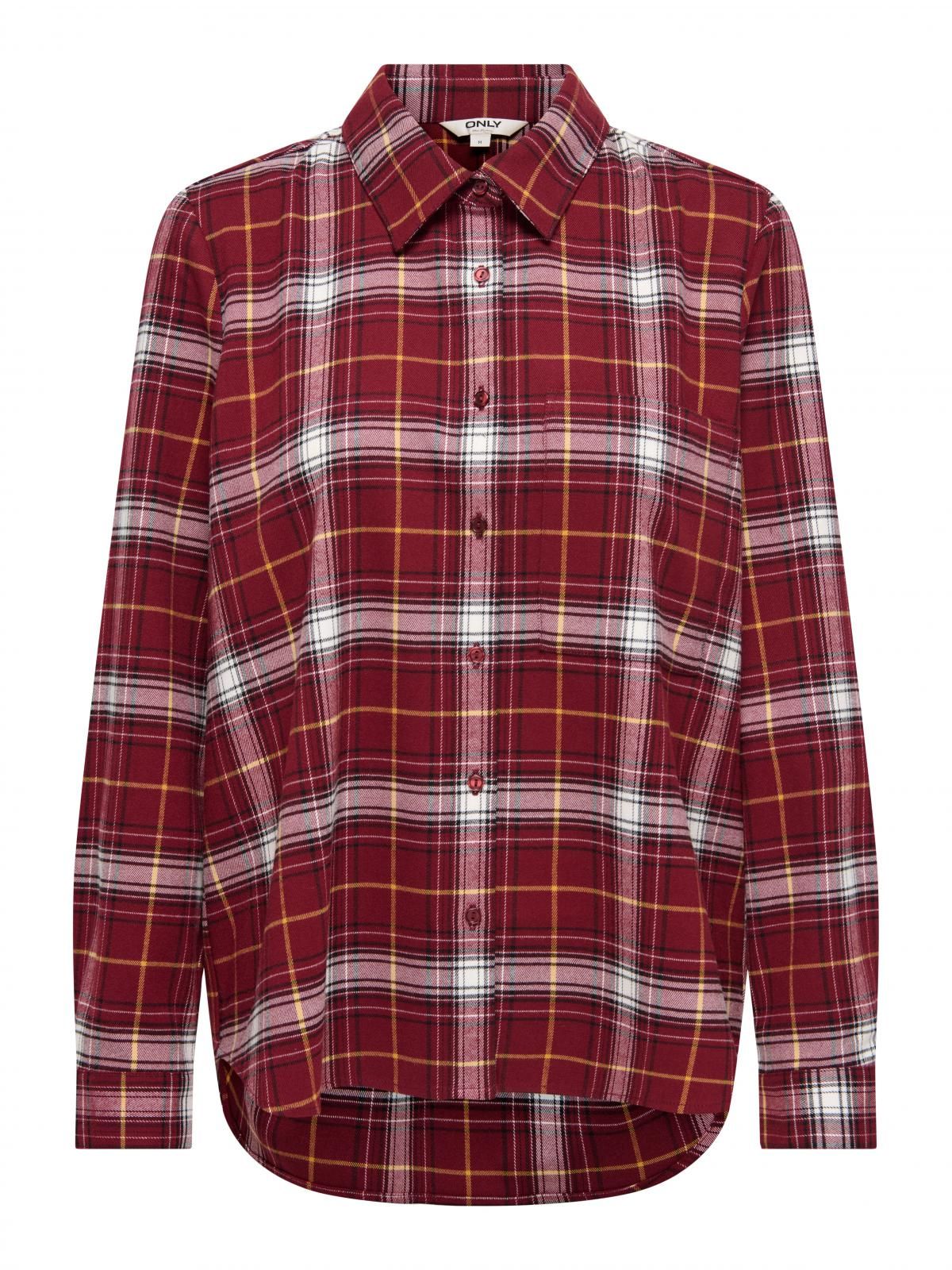 온리 체크 레드 클래식 긴팔 셔츠 15368629_2054_1256946 RED / SYRAH - 상세 이미지 3
