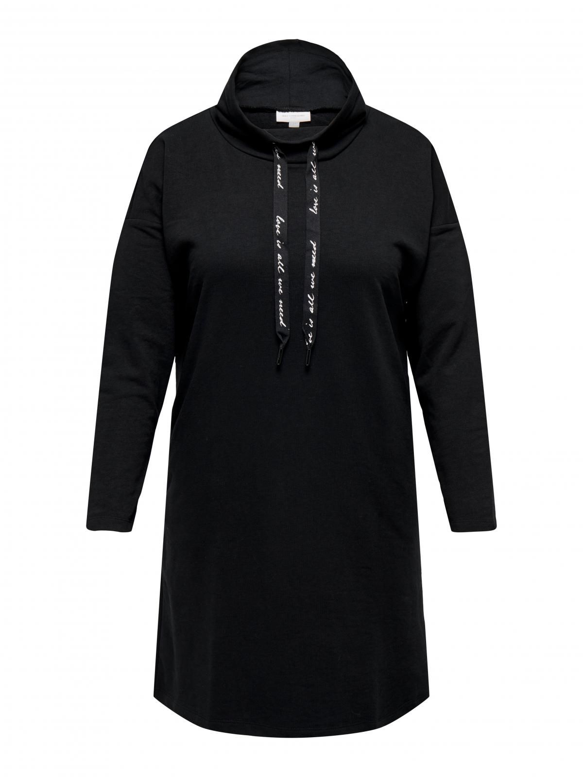 온리 빅사이즈 하이넥 스웨트 미니 원피스 15273903_2161 BLACK / BLACK - 상세 이미지 3