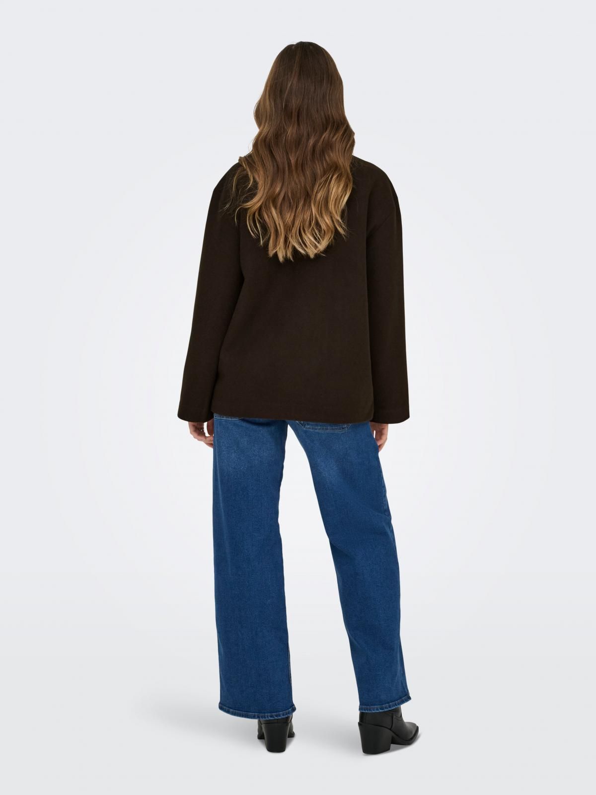 온리 더블버튼 하이넥 숏코트 15367939_282_1250301 BROWN / COFFEE BEAN - 상세 이미지 2