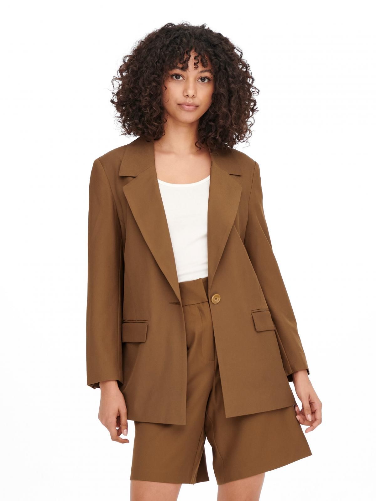 온리 테일러드 오버핏 브라운 블레이저 15257363_254 BROWN / TOFFEE - 상세 이미지 2