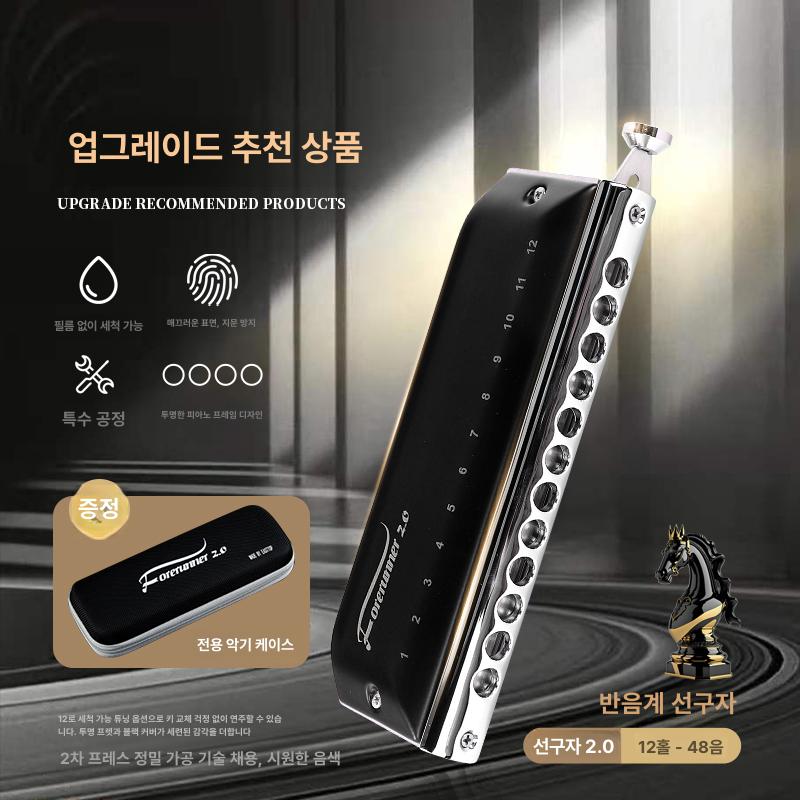 호너 크로매틱 하모니카 반음계 초보 입문용 관악기 - 상세 이미지 2