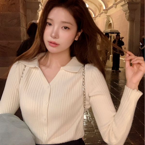 골지 카라 긴팔 니트 겨울니트 cd3528 제품 이미지