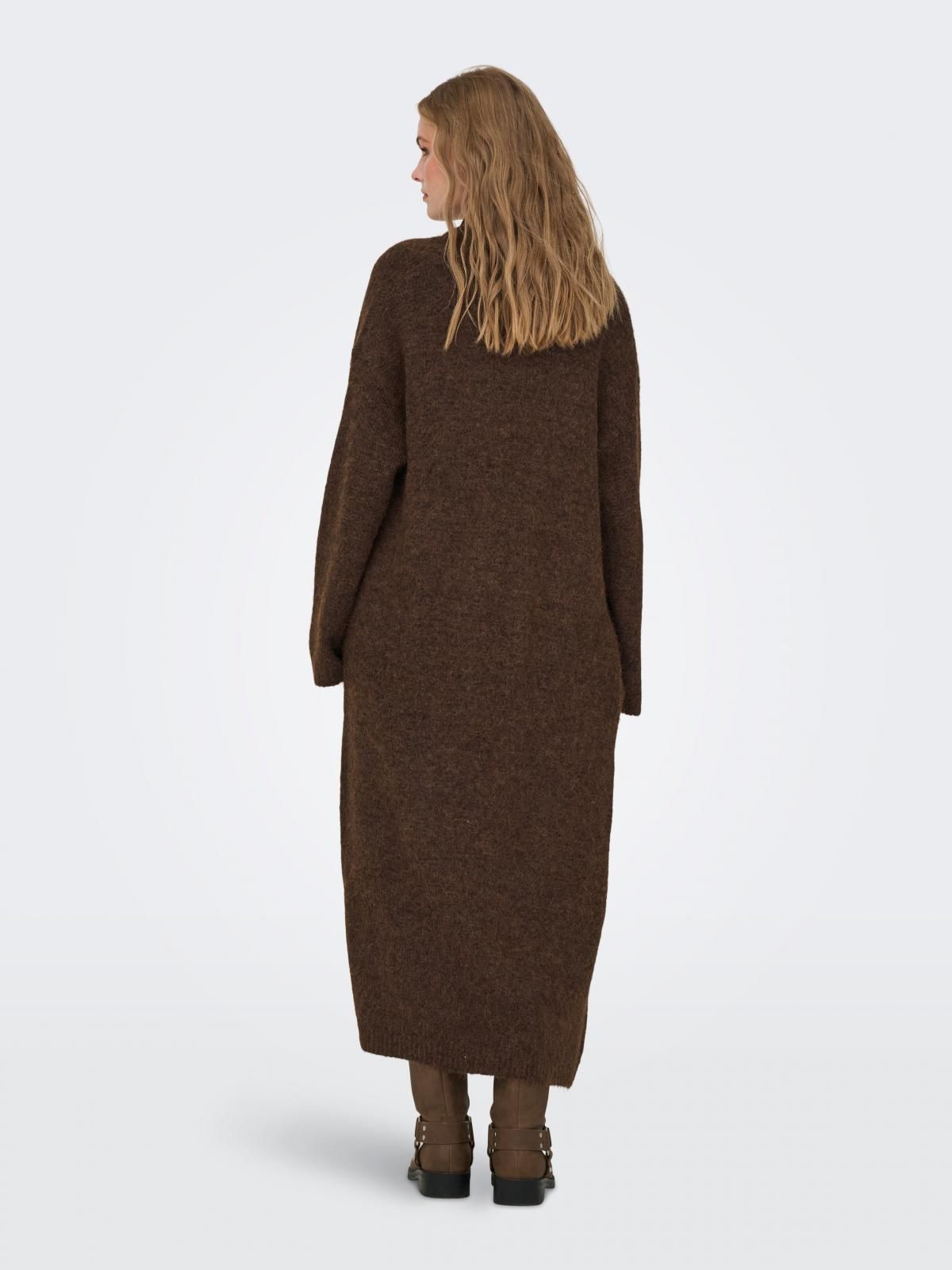 온리 롱 브라운 니트 브이넥 가디건 15350973_280 BROWN / SEAL BROWN - 상세 이미지 3
