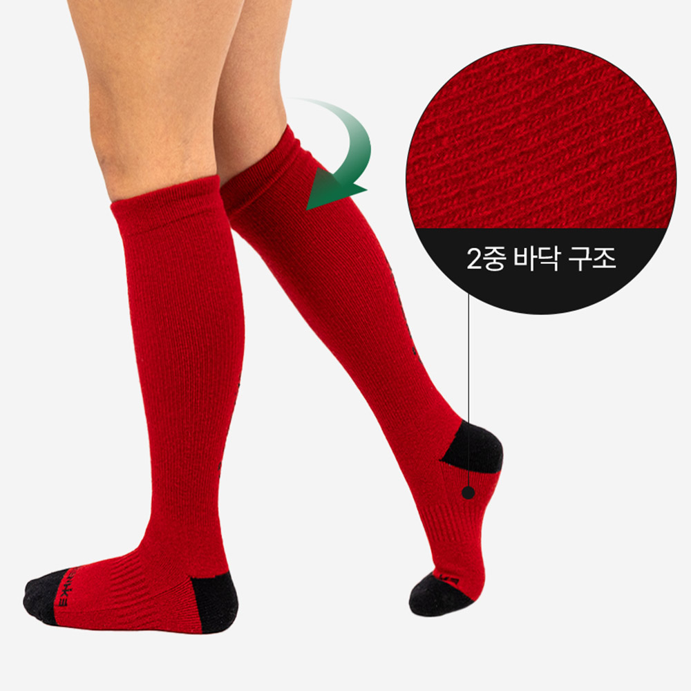 퀸하이크 메리노울 등산양말 니삭스/중목 보온 2중쿠션 에이라시리즈 겨울 여성 울양말 - 상세 이미지 5