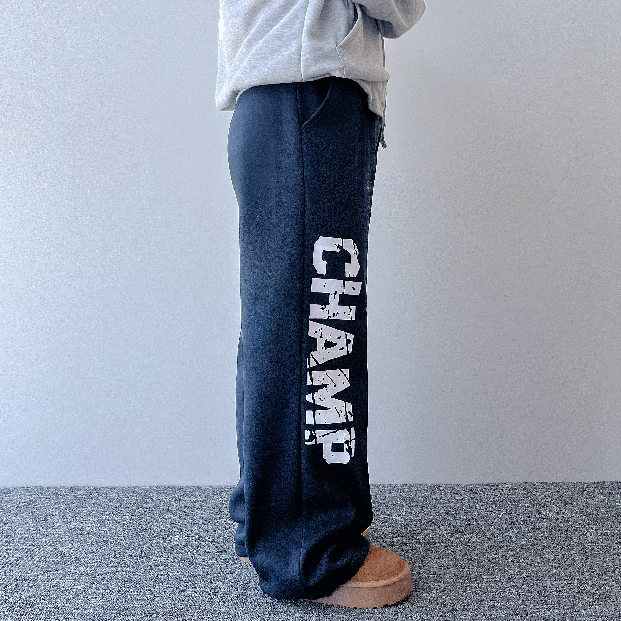 1+1 키작녀기모바지 여성조거 기모와이드팬츠 - 상세 이미지 5