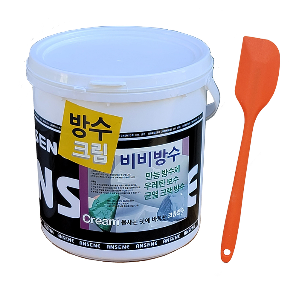 방수크림 만능방수 우레탄보수 균열 크랙 벽돌 줄눈 외벽- 비비방수-투명/녹/회-4kg - 상품 이미지