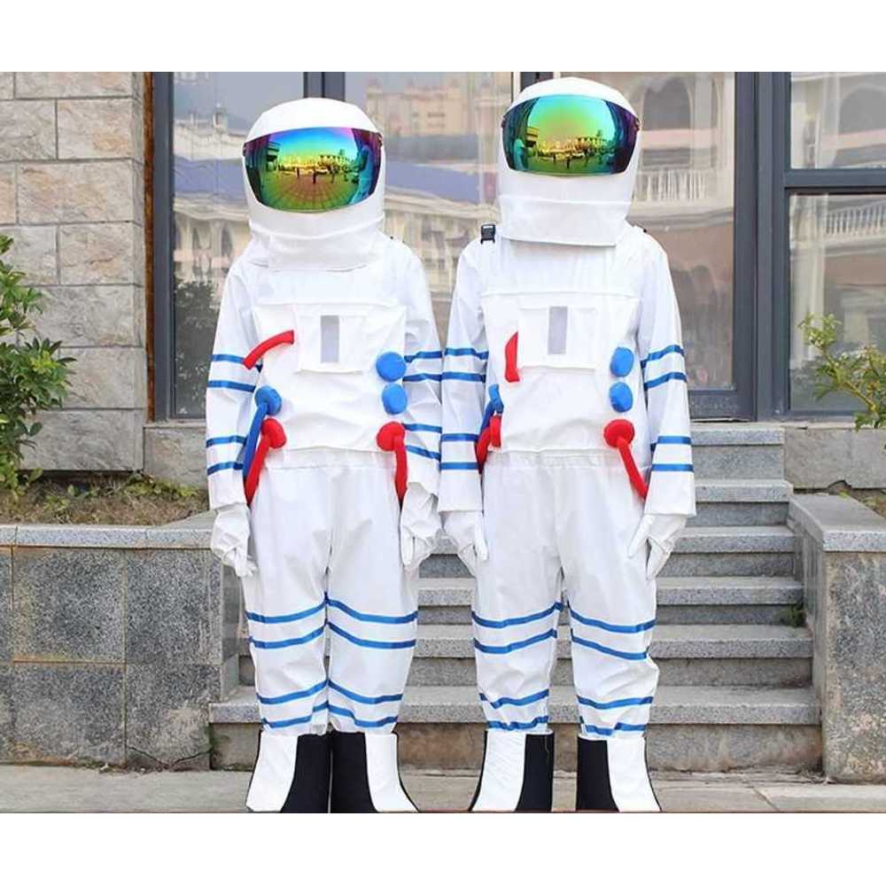 우주복 코스튬 성인 남녀 공용 할로윈 파티 의상 화이트 (100-180cm) - 상세 이미지 4