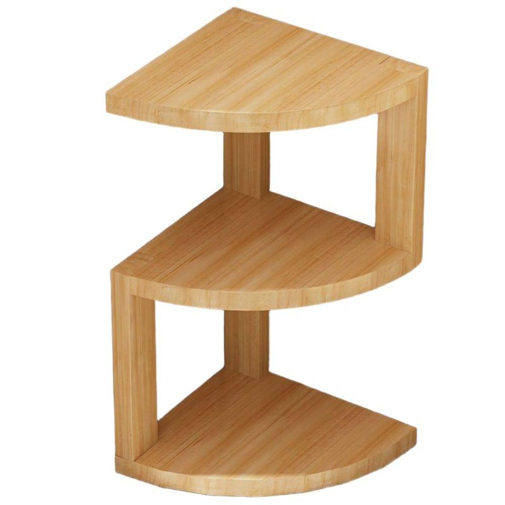 원목 거실 코너 책꽂이 책장 침실 벽 선반 틈새 중형 3층 - 상품 이미지