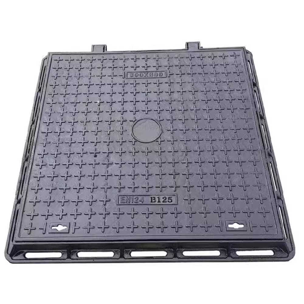 오수맨홀뚜껑 사각 프레임 주철 철판 우물 정화조 60x60cm - 상품 이미지