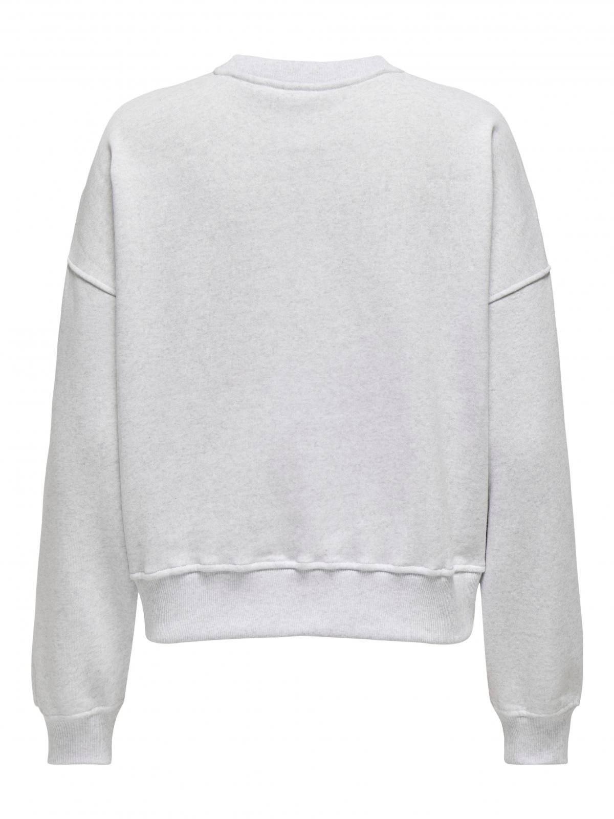온리 라이트그레이 베이직 스웨트셔츠 15346570_2381 GREY / LIGHT GREY MELANGE - 상세 이미지 5