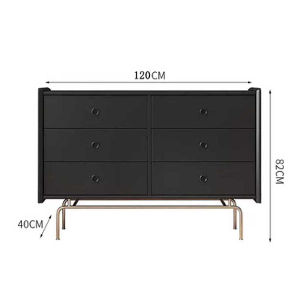 원목 서랍장 콘솔 테이블 거실 인테리어 수납 가구 120cm 6단 + 원목 - 상세 이미지 2