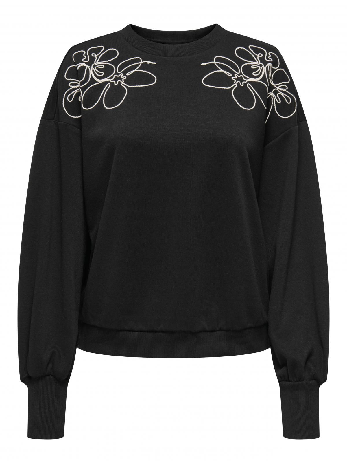온리 테크니컬 플라워 디테일 블랙 맨투맨 15363824_2161_1249452 BLACK / BLACK - 상세 이미지 3