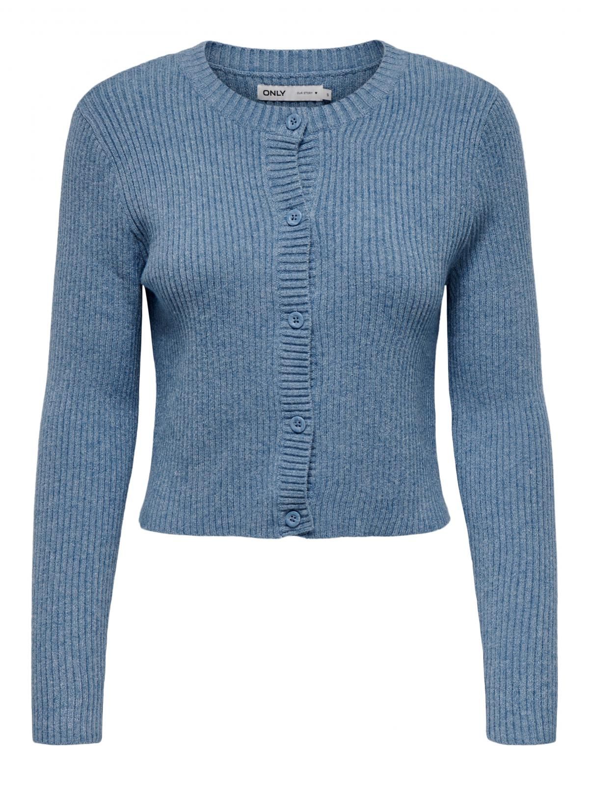 온리 라운드넥 페미닌 니트 카디건 15311840_1343_1123008 BLUE / CORONET BLUE - 상세 이미지 4