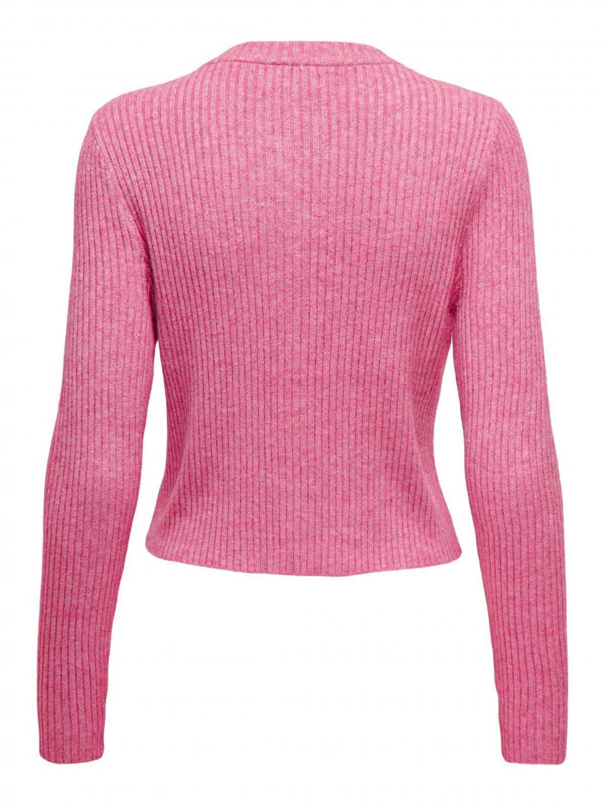 온리 페미닌 라운드넥 니트 카디건 15311840_830_1078321 RED / PINK - 상세 이미지 5