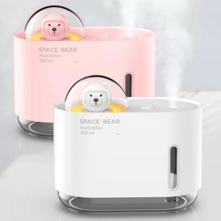 저소음 스페이스 베어 미니 USB LED 무드등 가습기 - 상품 이미지