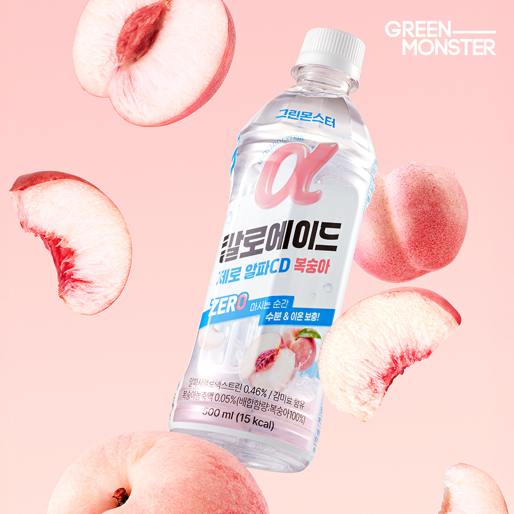 그린몬스터 칼로에이드 제로 알파CD 복숭아맛 500ml, 1개 - 메인 이미지