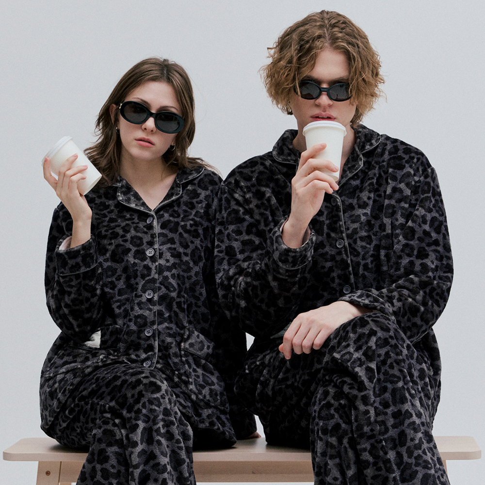 엠엠즈 스카 극세사 커플 긴팔 잠옷 세트 홈웨어 수면 파자마 제품 이미지