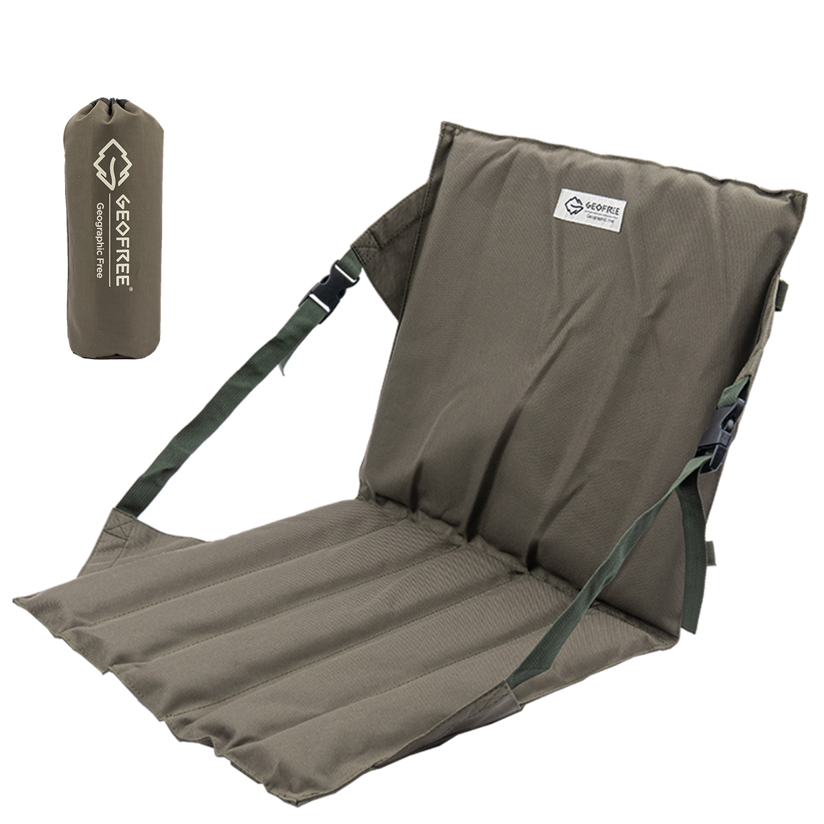 지오프리 이지롤 방석 좌식 그라운드 체어 휴대용 미니 피크닉 페스티벌 기본, 카키, 1개