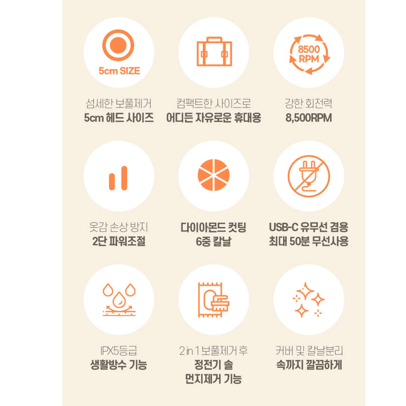 한경희 초강력 무선 보풀제거기 캐시미어 이불 만능 보풀제거기 - 상세 이미지 2