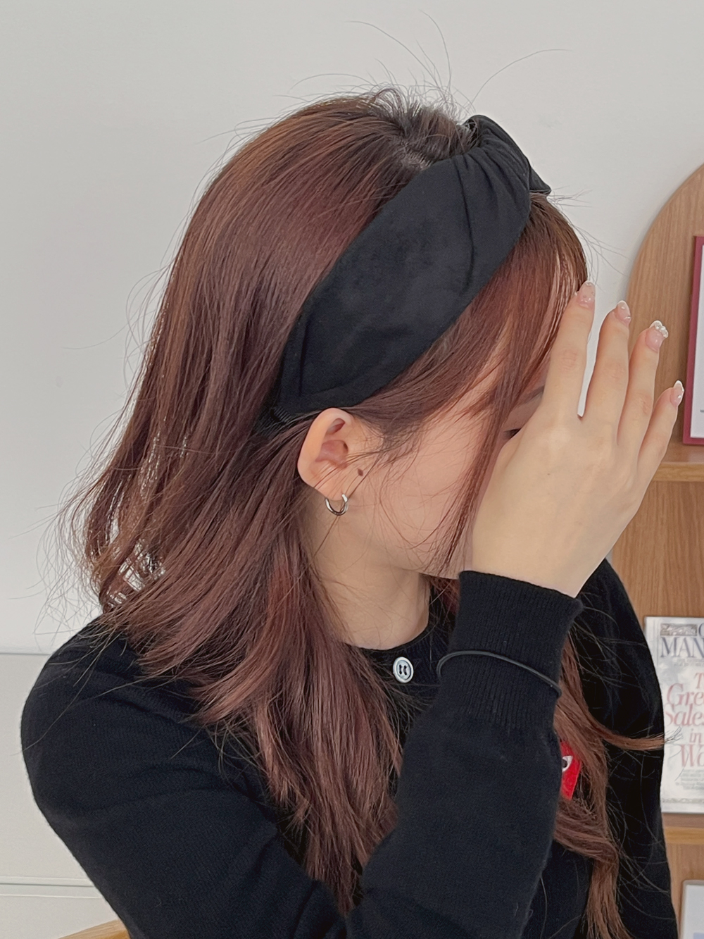 무지와이드스웨이드머리띠 헤어밴드 넓은머리띠 반다나헤어밴드 헤어악세사리 - 상세 이미지 3