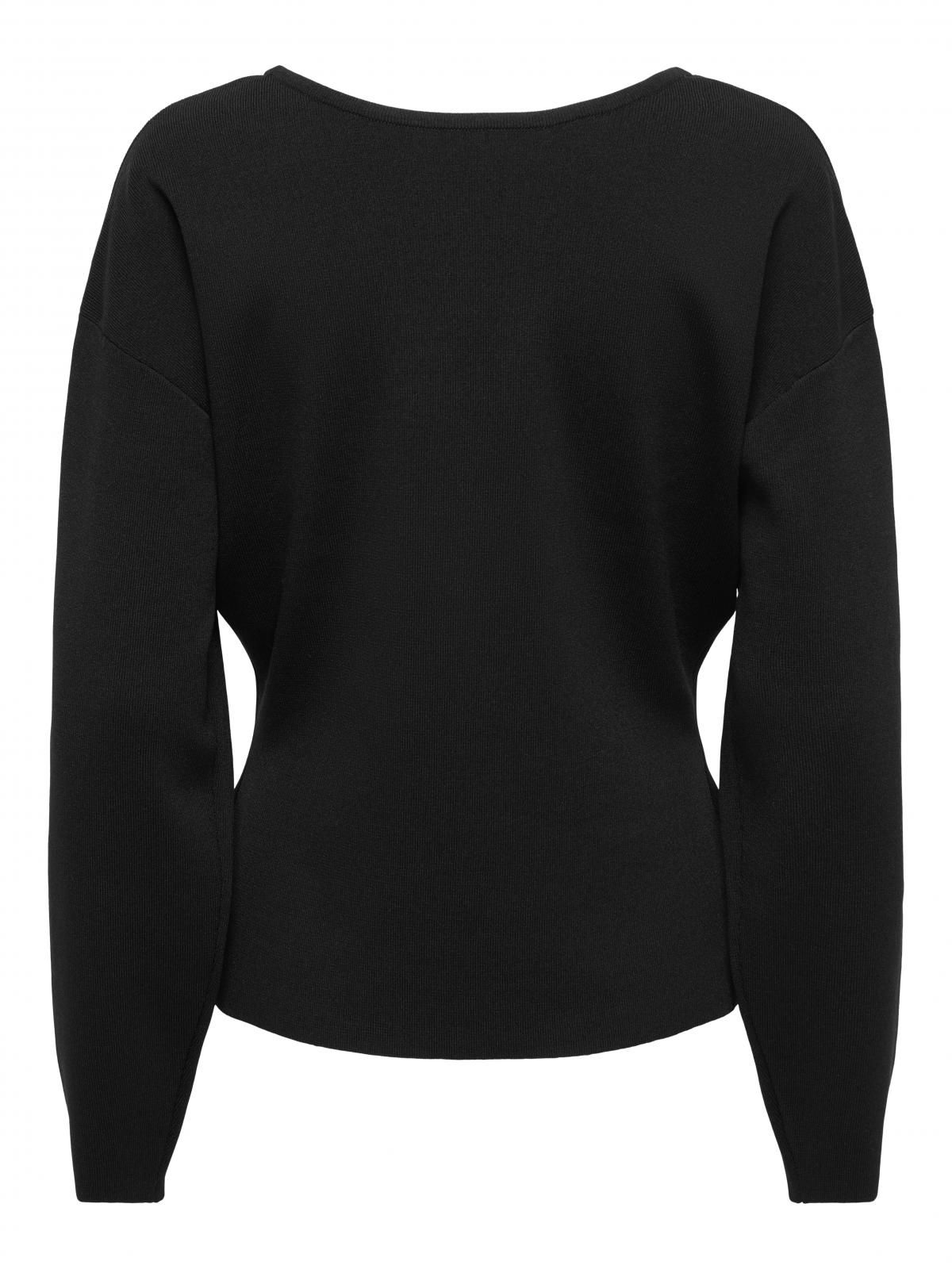 제이디와이 페미닌 브이넥 테크니컬 니트 카디건 15370436_2161 BLACK / BLACK - 상세 이미지 5