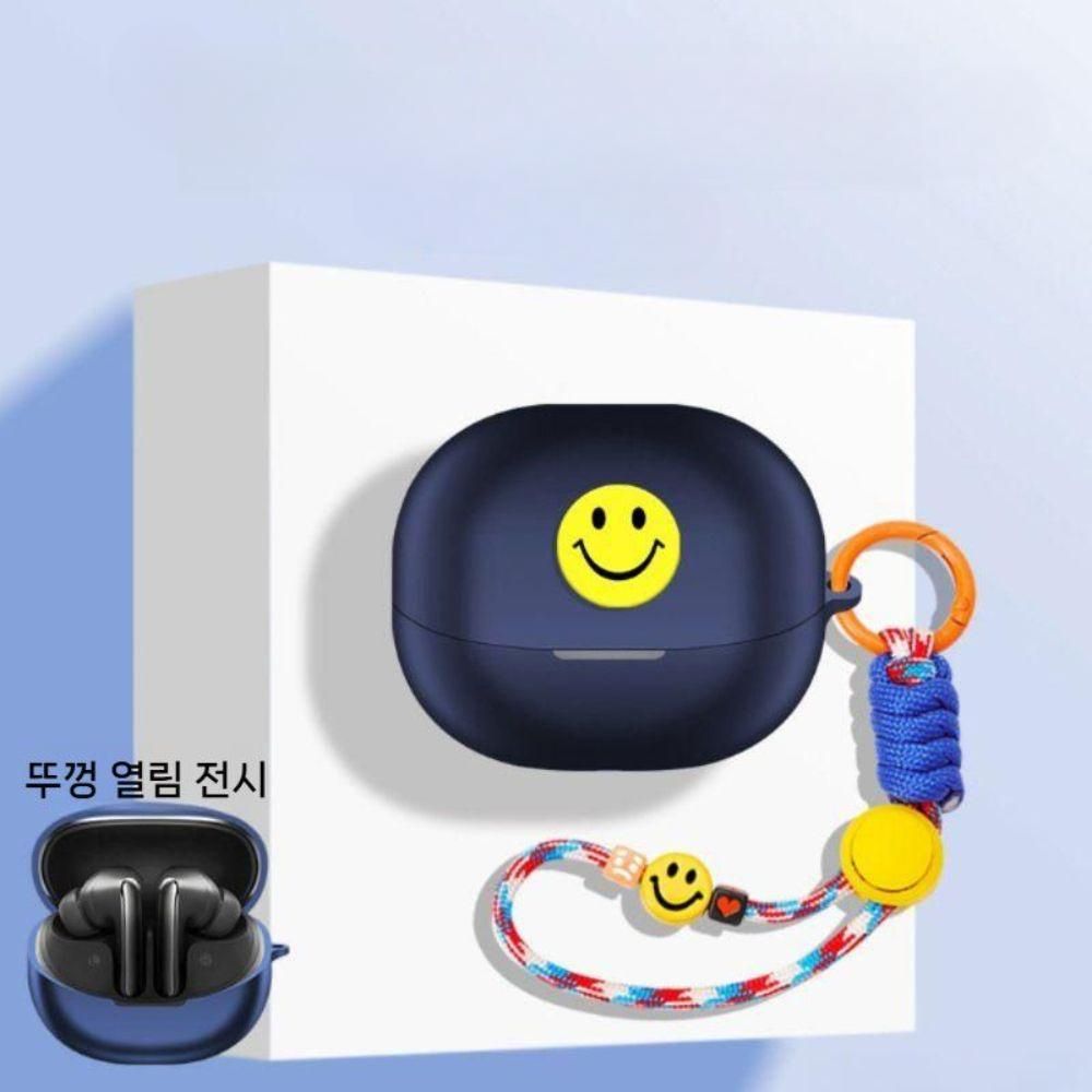 QCY 멜로버즈 N60 보호 케이스 스마일 로프 스트랩 팔찌 실리콘 커버 - 상품 이미지