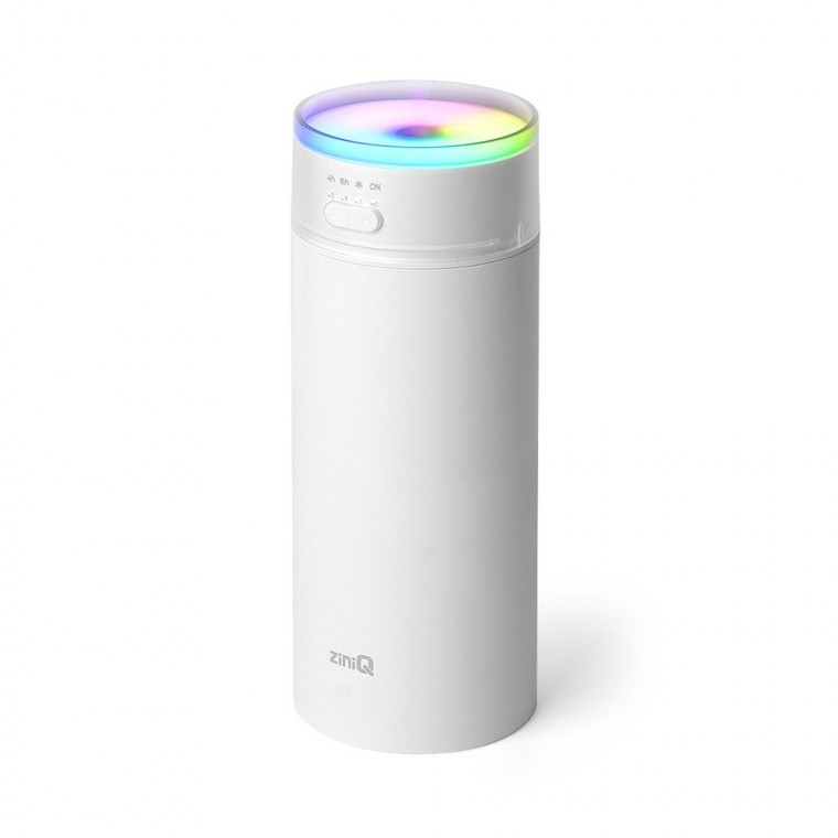 지니큐 무선 LED 무지개 탁상용 휴대용 무드등 가습기 화이트 ZQ-HX50 - 상품 이미지