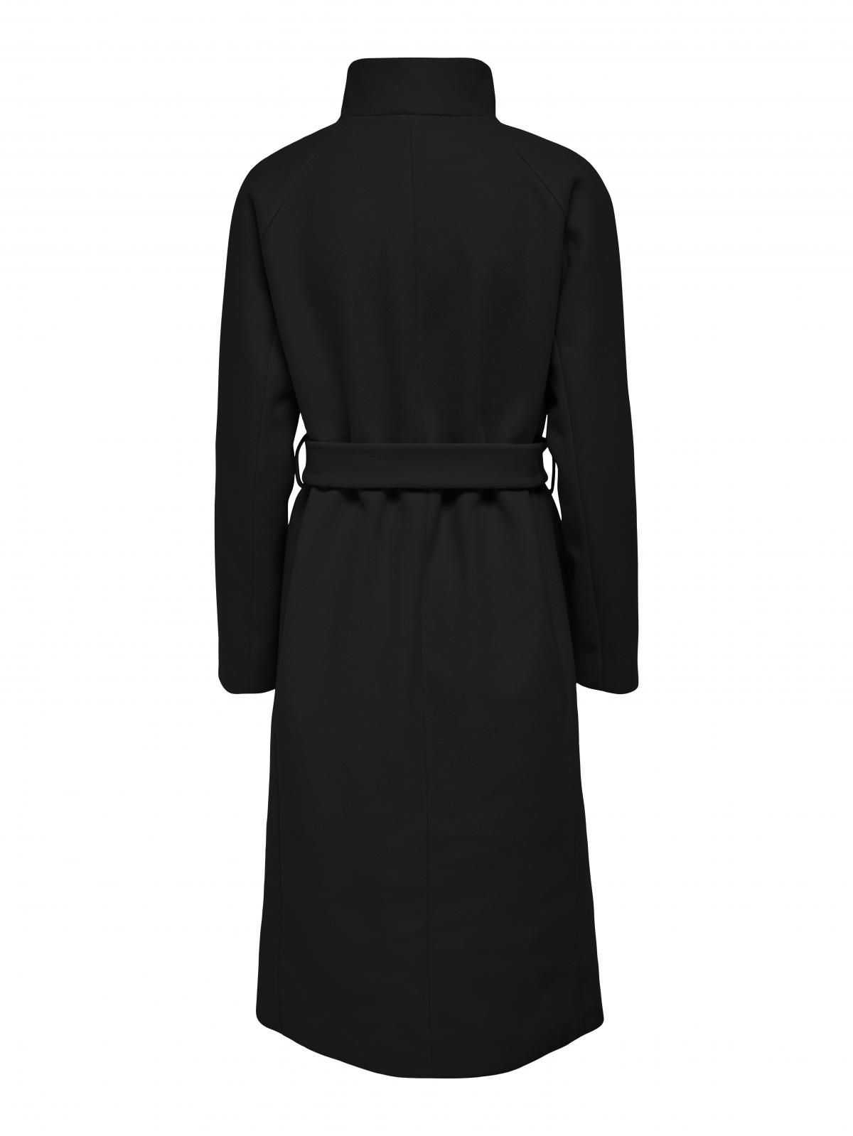 온리 블랙 하이넥 롱 벨트 코트 15234634_2161_993937 BLACK / BLACK - 상세 이미지 4