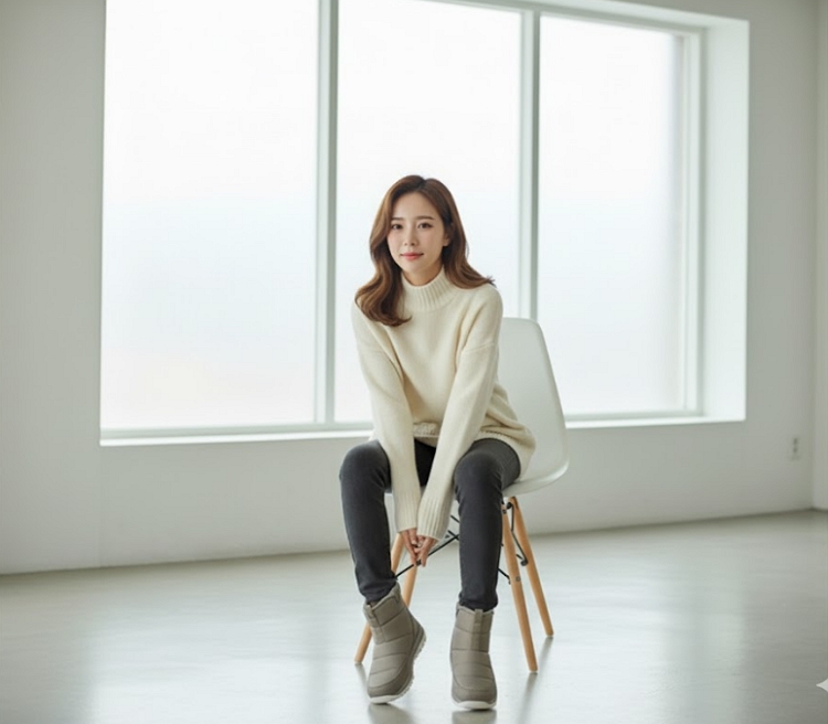 네파 여성 겨울 신고 벗기 편한 밴드적용 보아 퍼 아웃도어 패딩 털부츠 - 상세 이미지 2