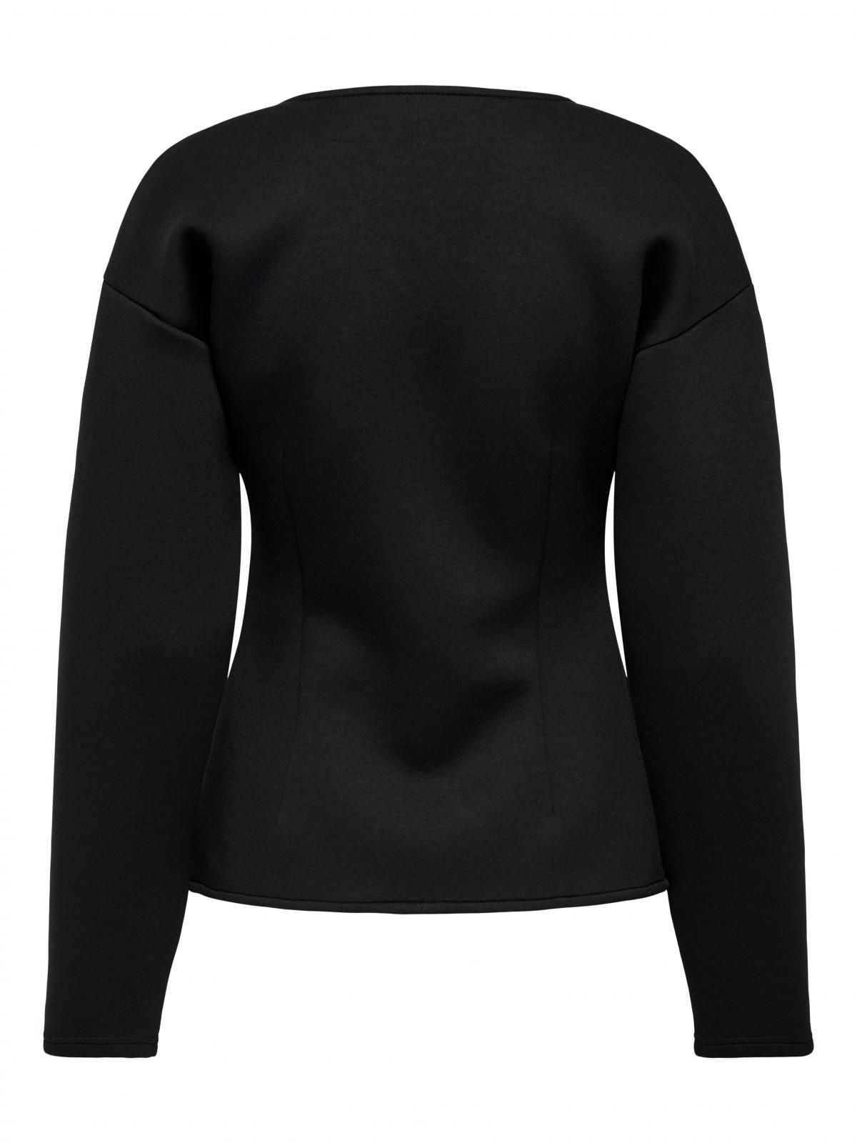 온리 베이직 브이넥 크롭 카디건 버튼 블랙 15364479_2161_1237716 BLACK / BLACK - 상세 이미지 5