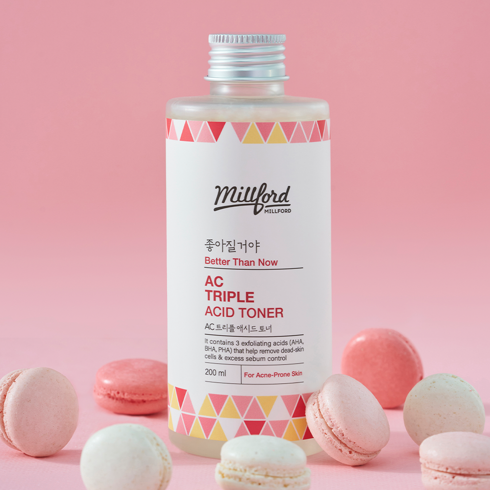 밀포드 AC 트리플 애시드 여드름 트러블 케어 지성용 토너 200ml - 상세 이미지 2