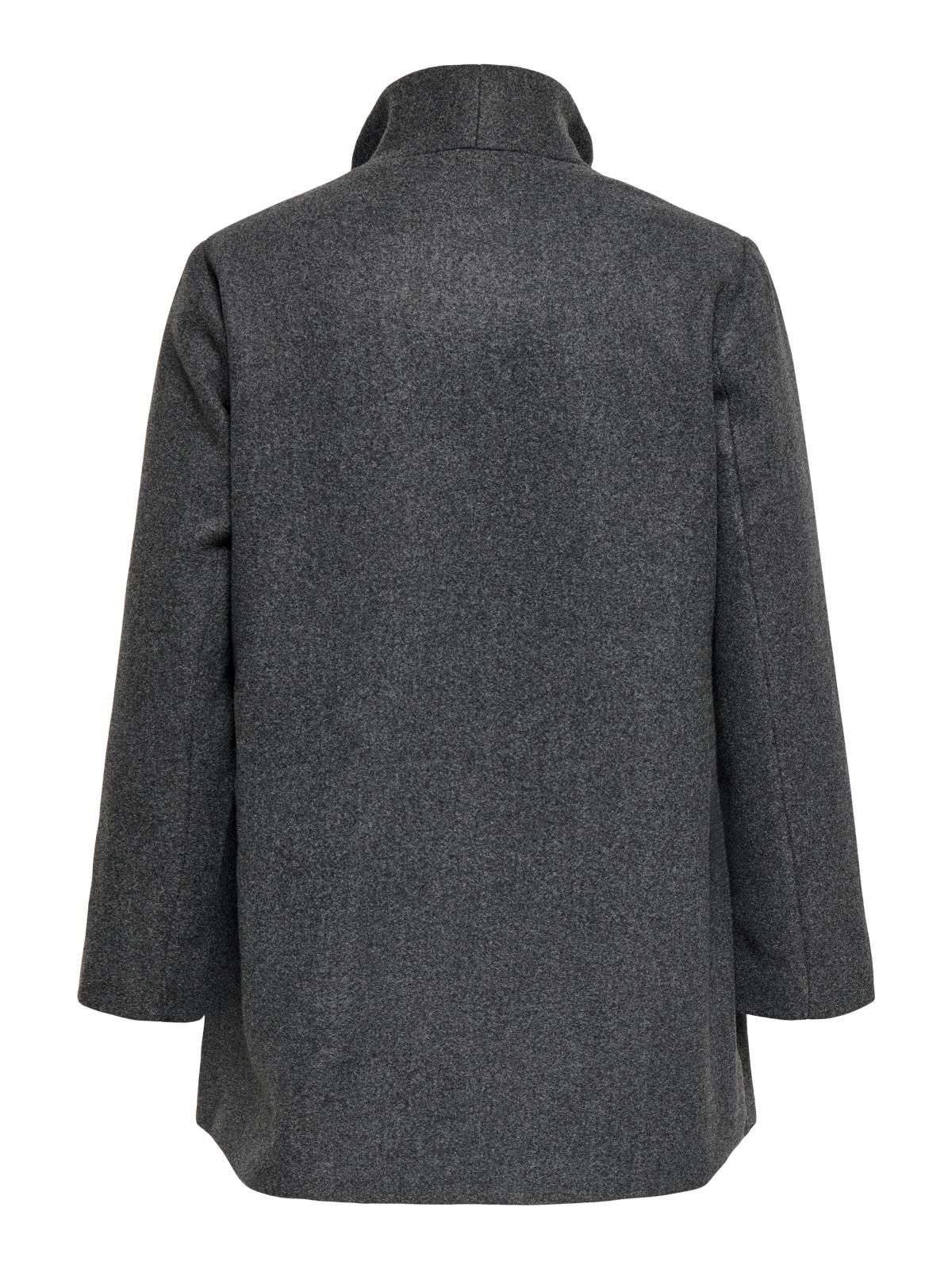 온리 빅사이즈 테크니컬 더블 코트 15370476_2383 GREY / DARK GREY MELANGE - 상세 이미지 4