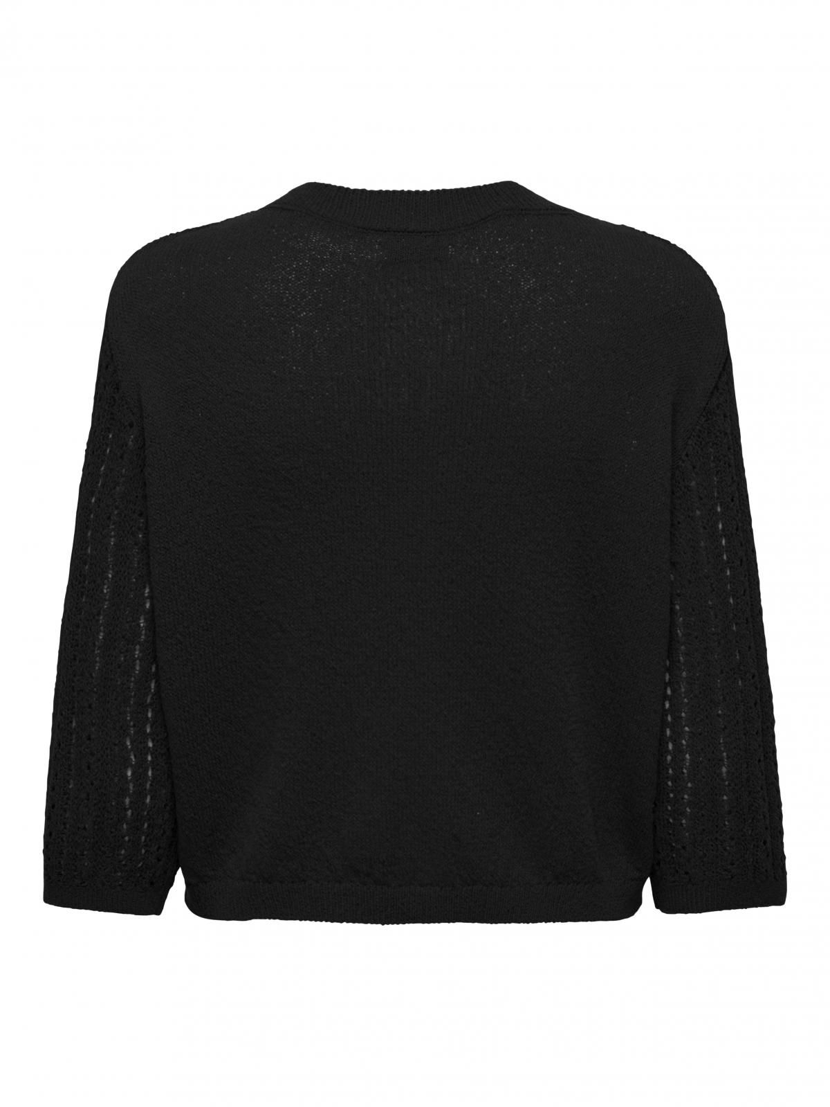 제이디와이 페미닌 라운드넥 테크니컬 니트 카디건 15344540_2161 BLACK / BLACK - 상세 이미지 5