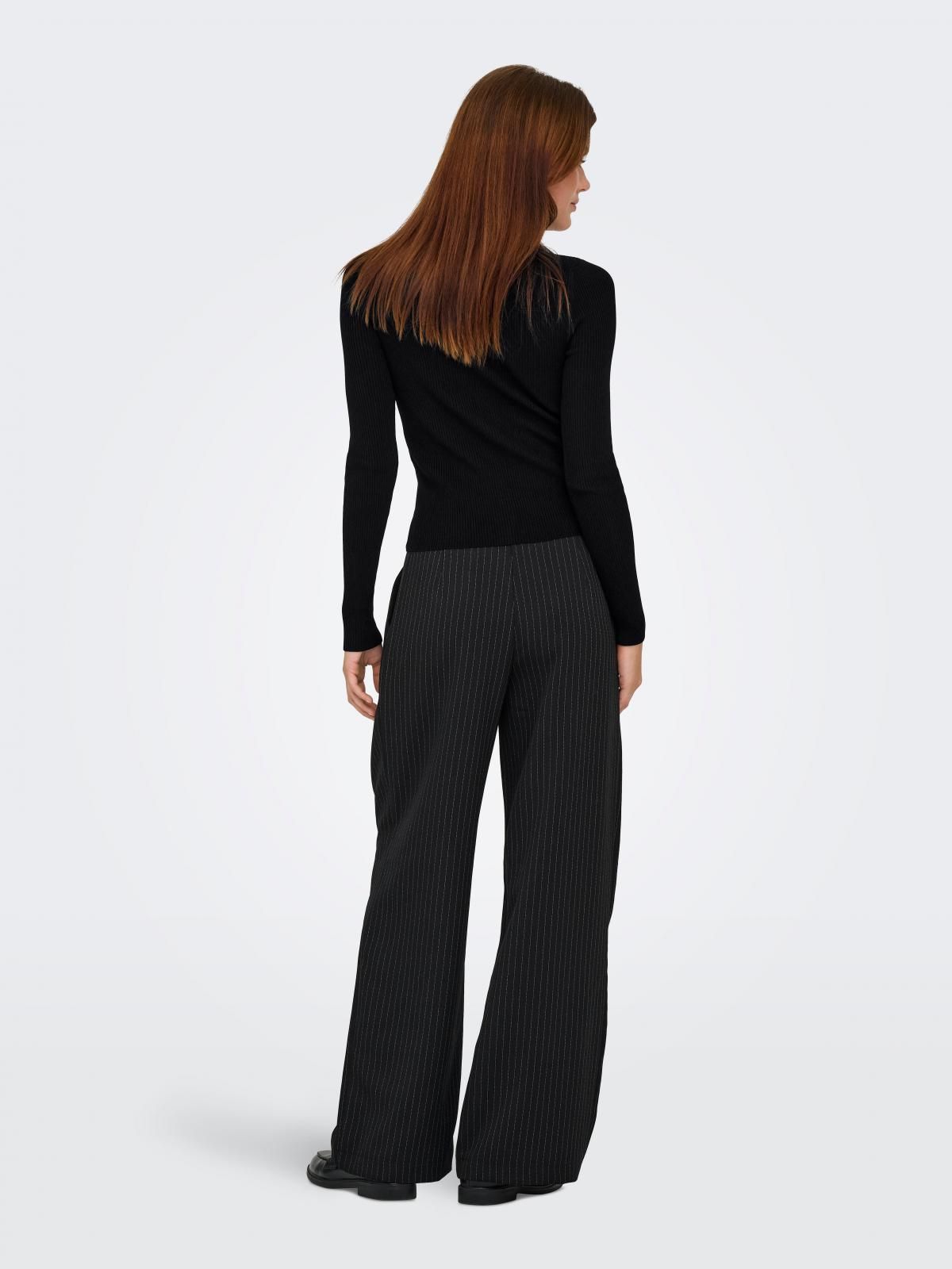 온리 슬림핏 라운드넥 니트 버튼 카디건 15367797_2161_1248360 BLACK / BLACK - 상세 이미지 2