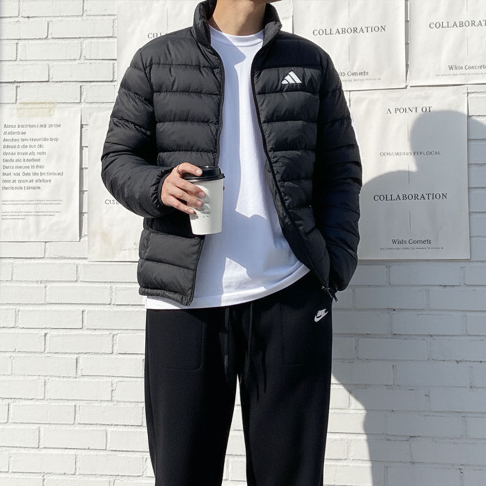 아디다스 경량 중량 패딩 러닝패딩 방한 겨울 - 메인 이미지