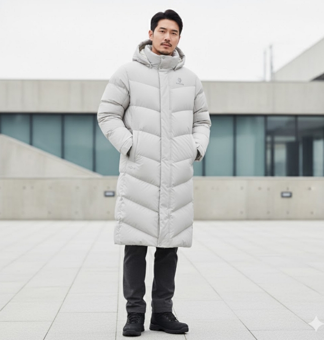 블랙야크 남자 겨울 구스다운 롱패딩 벤치다운 패딩점퍼