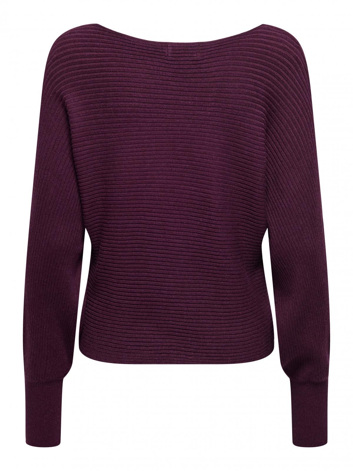 온리 트렌디 보트넥 볼륨슬리브 니트 풀오버 15226298_1045_915164 PURPLE / MAUVE WINE - 상세 이미지 4