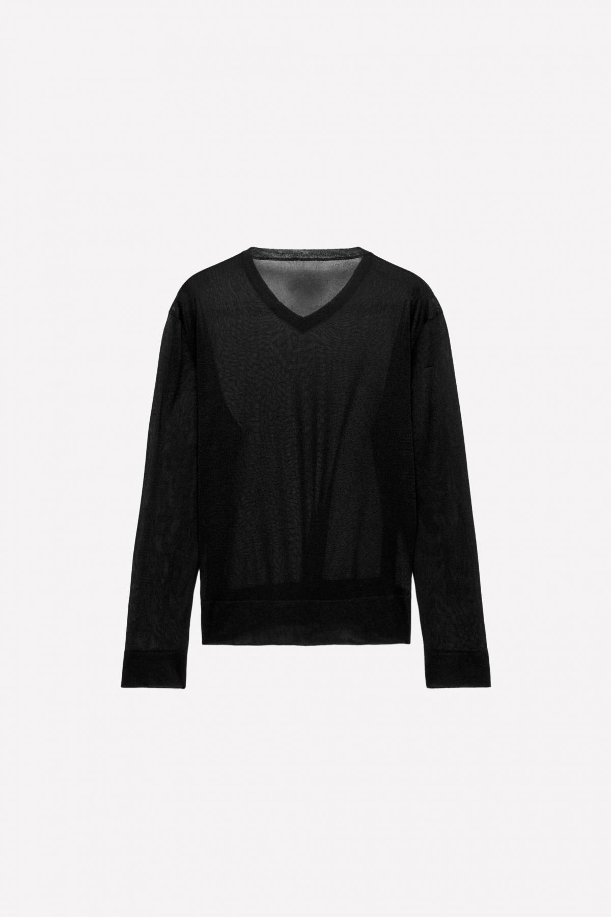 자라 시스루 니트 스웨터 X 루도빅 드 생 세르냉 7140/360 BLACK - 상세 이미지 2