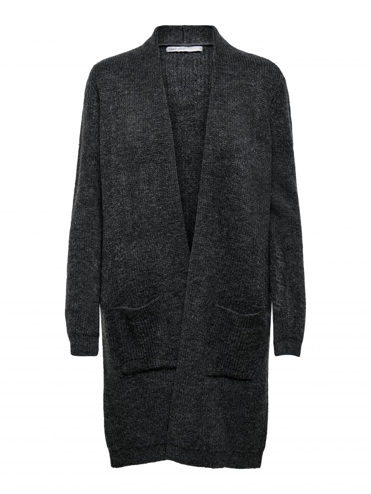 온리 테크니컬 소프트 니트 브이넥 카디건 15179815_2383 GREY / DARK GREY MELANGE - 상세 이미지 3